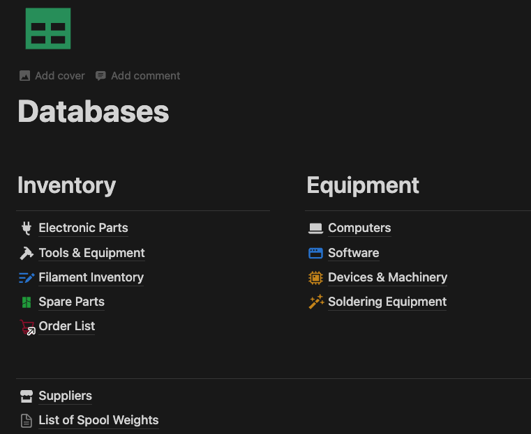 Notion Internal Database Overview